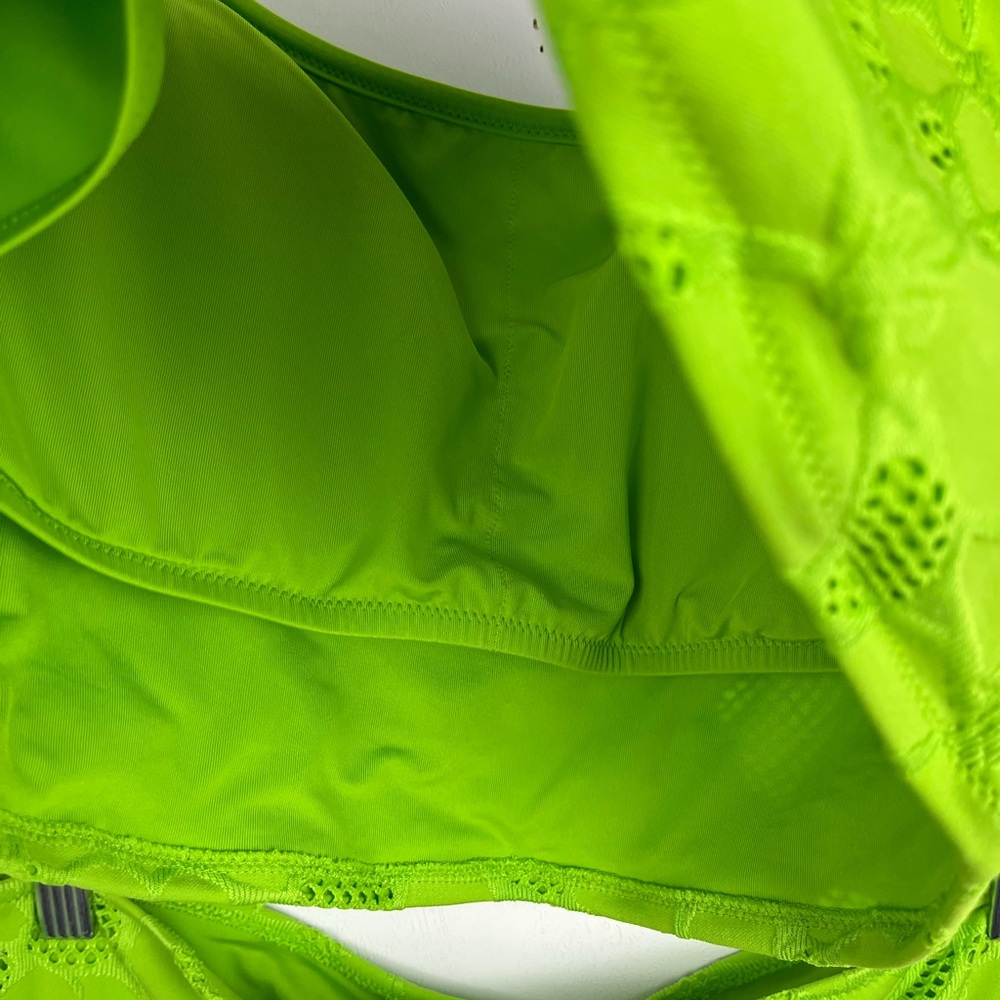Aerie Green Lace Bikini Swimsuit Scoop Tank Top Bikini Bottom L/XL - Picture 9 of 9